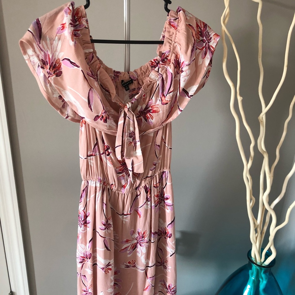 NWOT Off Shoulder Pink Floral Dress